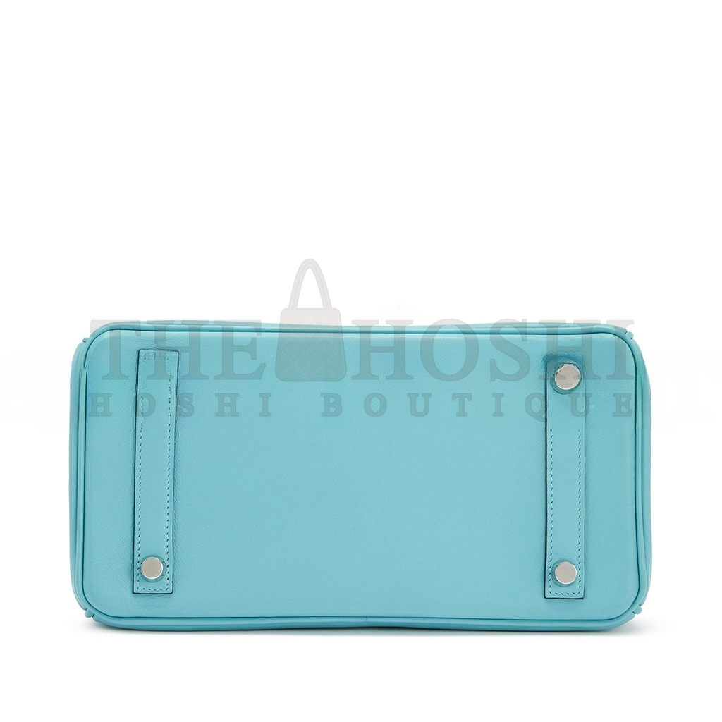 H**me5 BIRKIN 25 SWIFT LEATHER MACAROON BLUE LINING 3Q PINK SILVER BUCKLE H049362CK15 (25*20*13cm) Master Quality